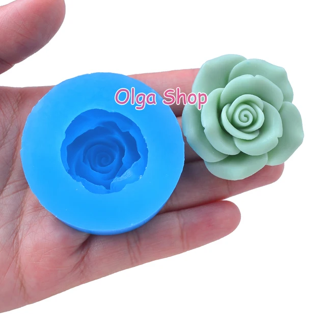 Hyl045 27,9 Mm -Es Virág / Rózsa Szilikon Push Penész - Fondant, Cukorcraft, Gyanta, Polimer Agyag, Gumi Paszta, Ékszerek, Gyertya, Ételek Biztonsága - Image 3