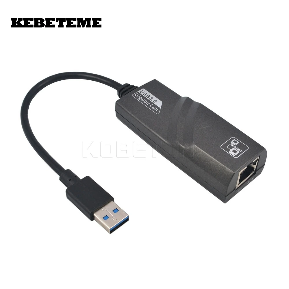 

KEBETEME USB 3.0 10/100/1000Mbps Gigabit Ethernet USB3.0 to RJ45 External Network Card LAN Adapter for windows XP,Vista 7 8 MAC