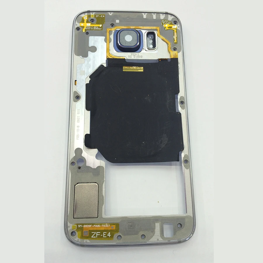 imágenes para Para samsung galaxy s6 g920 g920f bisel marco medio oscuro azul Blanco Oro Vivienda Chasis con Cámara Trasera de La Lente de Cristal cubierta imágenes para Para samsung galaxy s6 g920 g920f bisel marco medio oscuro azul Blanco Oro Vivienda Chasis con Cámara Trasera de La Lente de Cristal cubierta