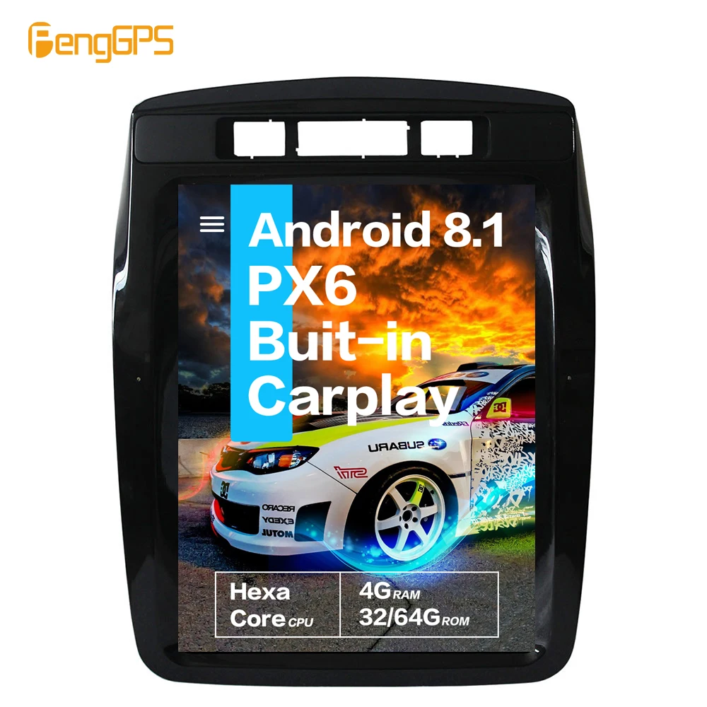 

10.4''Vertical screen Tesla Android 8.1 voice control Built-in CARPLAY Car Radio For Volkswagen/VW Touareg 2010+ GPS Navigation