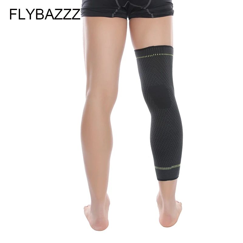 FLYBAZZZ стиль простые эластичные спортивные серии безопасности компрессионные дышащие ноги защитные противоскользящие гетры Защита ног