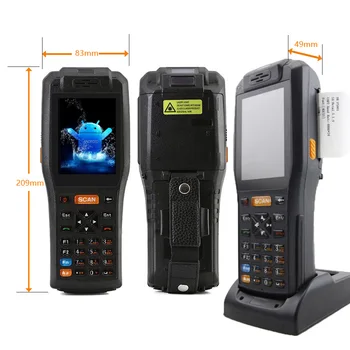 

Handheld industrial rugged PDA barcode scanner android with thermal printer
