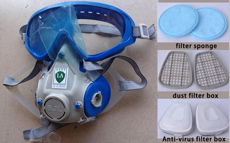 Анти дымка ядовитый газ Пылезащитная маска защитный фильтр респиратор маски картриджи Защита лица для химической промышленности