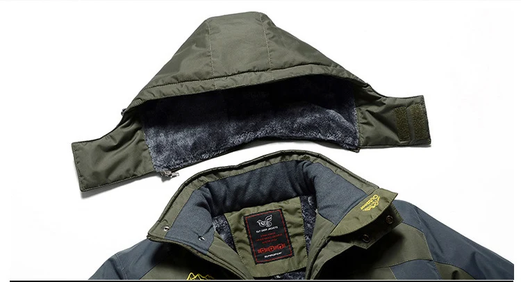 LoClimb размера плюс L-9XL зимняя походная куртка для мужчин Водонепроницаемая спортивная куртка для походов на открытом воздухе Лыжная флисовая ветровка AM200