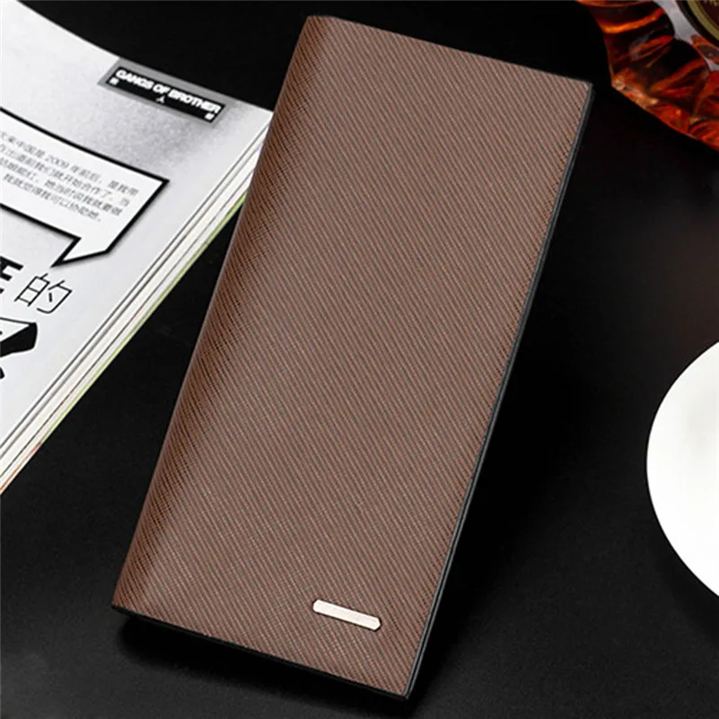 2016 Men Wallets Fashion Card Holder Purse Luxury Leather Vintage Men s Long Wallet Clutch Handbags