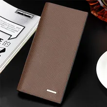 2016 Men Wallets Fashion Card Holder Purse Luxury Leather Vintage Men’s Long Wallet Clutch Handbags Famous Brands Bolsa