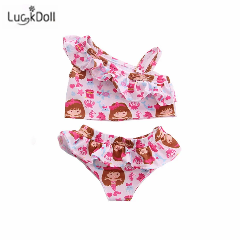 LUCKDOLL Купальник Модный костюм подходит 18 дюймов Американский 43 см Кукла одежда аксессуары, игрушки для девочек, поколение, подарок на день рождения