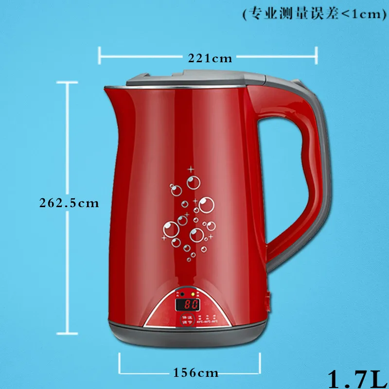Stainless steel electric kettle double insulation automatic power