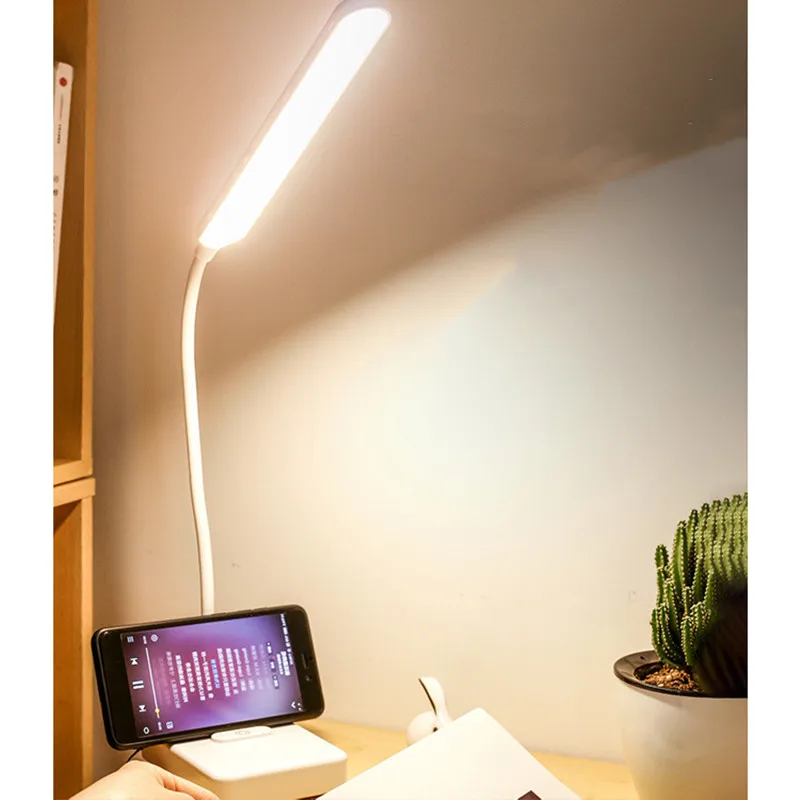 Светодиодный сенсорный затемнения настольная лампа usb зарядка чтение с защитой для глаз, настольная лампа для обучения домашнему освещению