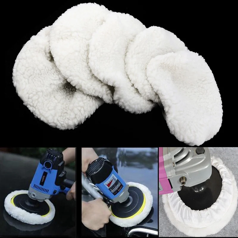

6Pcs/Set Polishing Buffer Pad Microfiber Car Polisher Pad Cover for Waxing Polishing Car Maintenance Accessories