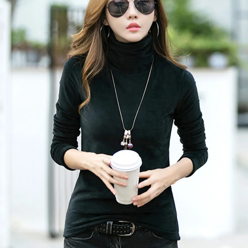 Shirt Black High Neck Shirt Women 