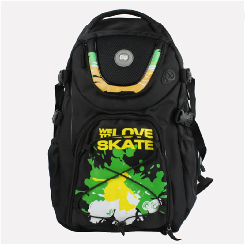 Powerslide WE LOVE TO SKATE DC backpack Inline Skates Container JUST FOR SKATE Skating Bag for Roller Skate Shoes EUR 44 Maximum
