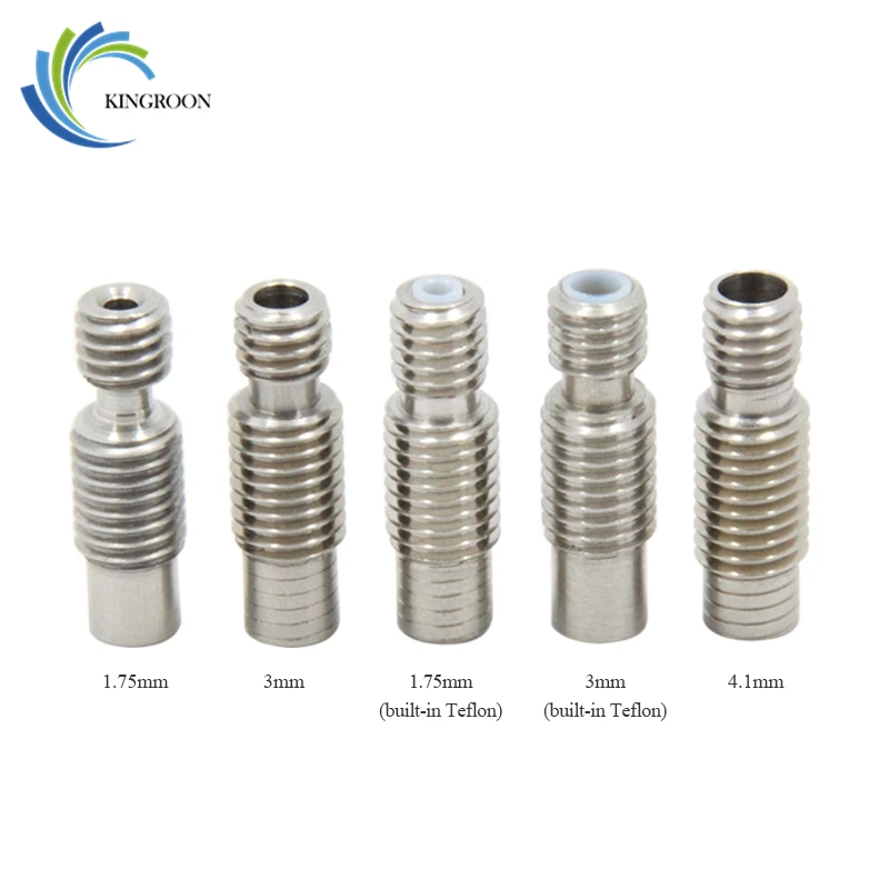 Stainless Steel V6 Throat Bowden Teflon Tube Long Thread For 1.75 mm 3mm Filament 3D Printers Parts Full Metal Part Bore 4.1mm Stainless Steel V6 Throat Bowden Teflon Tube Long Thread For 1.75 mm 3mm Filament 3D Printers Parts Full Metal Part Bore 4.1mm