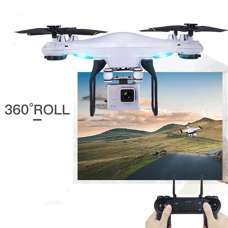 

Aircraft Drone UAV Quadcopter 2.0MP 2.4GHz 6-Axis Gyro 4 Channel Wireless One Key Landing Rolling Exquisite Helicopter Toy