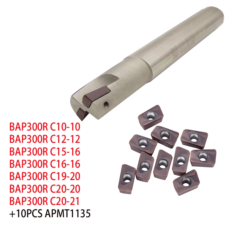 BAP300R C10 10 120 C12 12 C14 14 130 C16 16 150 сменный фреза Держатель Для APMT1135 шт с карбидом CNC