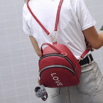 

OCARDIAN Handbags Bags For Women Girl Hairball Leather School Bag Pure Color Satchel Travel Shoulder Bag M11