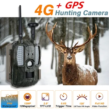 

Photo-traps MMS GPRS SMTP GPS GSM Hunting Camera 12MP 4G LTE Trail Camera GPS WildCamera 4G Network Game Hunter Camera Chasse