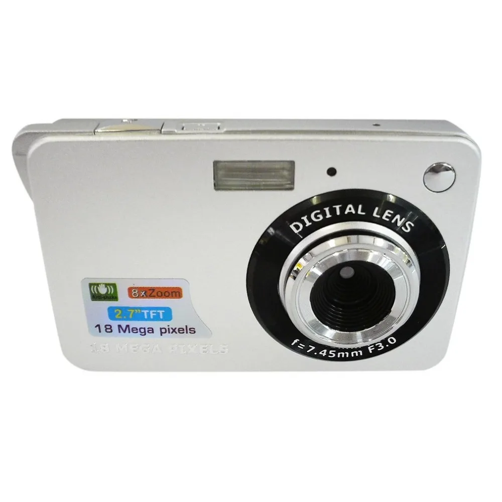 DC530 2,7 ''TFT lcd Цифровая камера HD 720P 18MP цифровая видеокамера с 8-кратным цифровым зумом анти-встряхивание 5MP CMOS сенсор