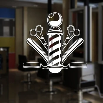 

Man Barber Shop Sticker Name Chop Bread Decal Haircut Shavers Posters Vinyl Wall Art Decals Decor Windows Decoration Mural