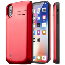 Расширенное зарядное устройство переносной заряжающий чехол с поддержкой наушников Lightning чехол для iPhone x 5000 мАч с выдвижной подставкой