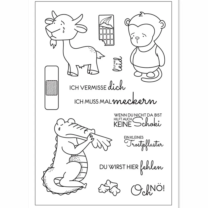 

German Transparent Clear Silicone Stamps and metal cutting dies Seal for DIY scrapbooking/photo album Decorative