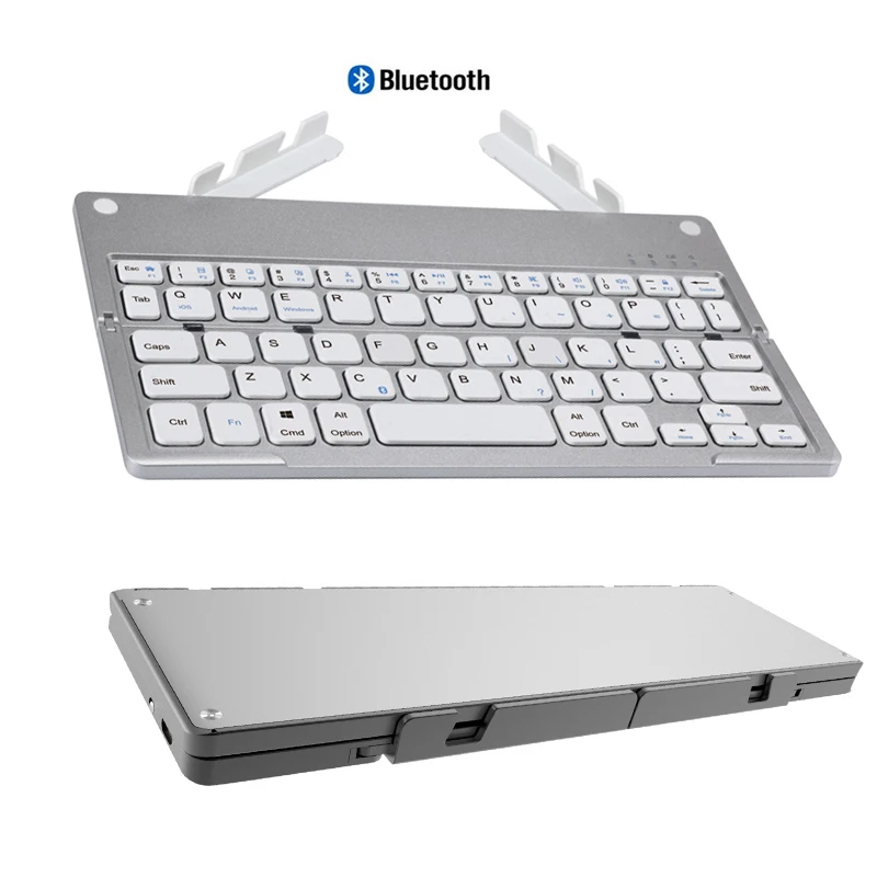 Landas Mini Pocket Folding Keyboard With Stand Hidden For iPhone Tablet Foldable Bluetooth Keyboard With Stand For Xiaomi Huawei Landas Mini Pocket Folding Keyboard With Stand Hidden For iPhone Tablet Foldable Bluetooth Keyboard With Stand For Xiaomi Huawei