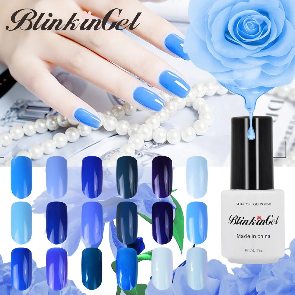 BlinkinGel 1 шт. небесно голубой акриловый гель Lucky Nail Nagellak Гель лак для ногтей