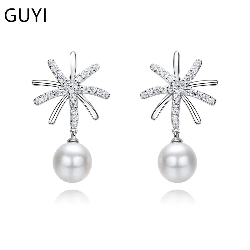 Серьги из пресноводного жемчуга 925 pure серьги Tremella серьги с бахромой
