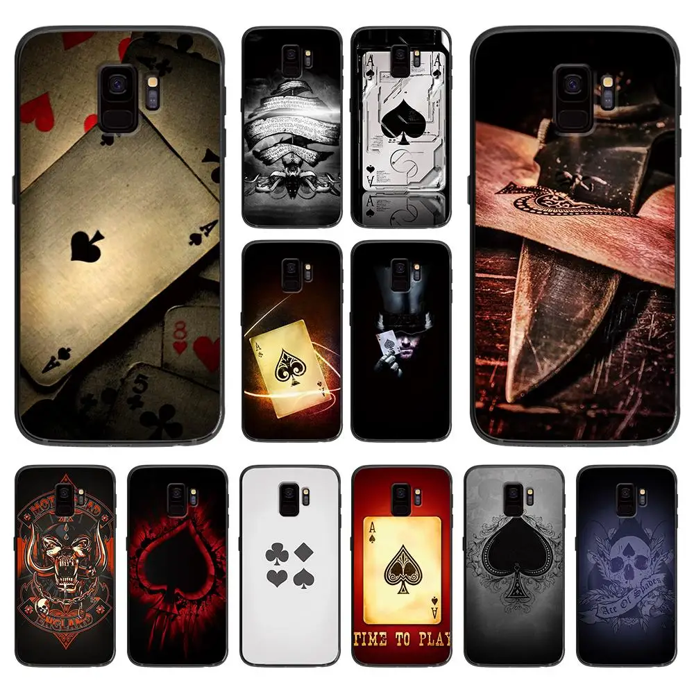 Ace of Spades мягкий чехол для телефона Samsung Galaxy S6 S7 S8 S9 S10e Plus Note 8 9 чехлы|Чехлы-накладки| |