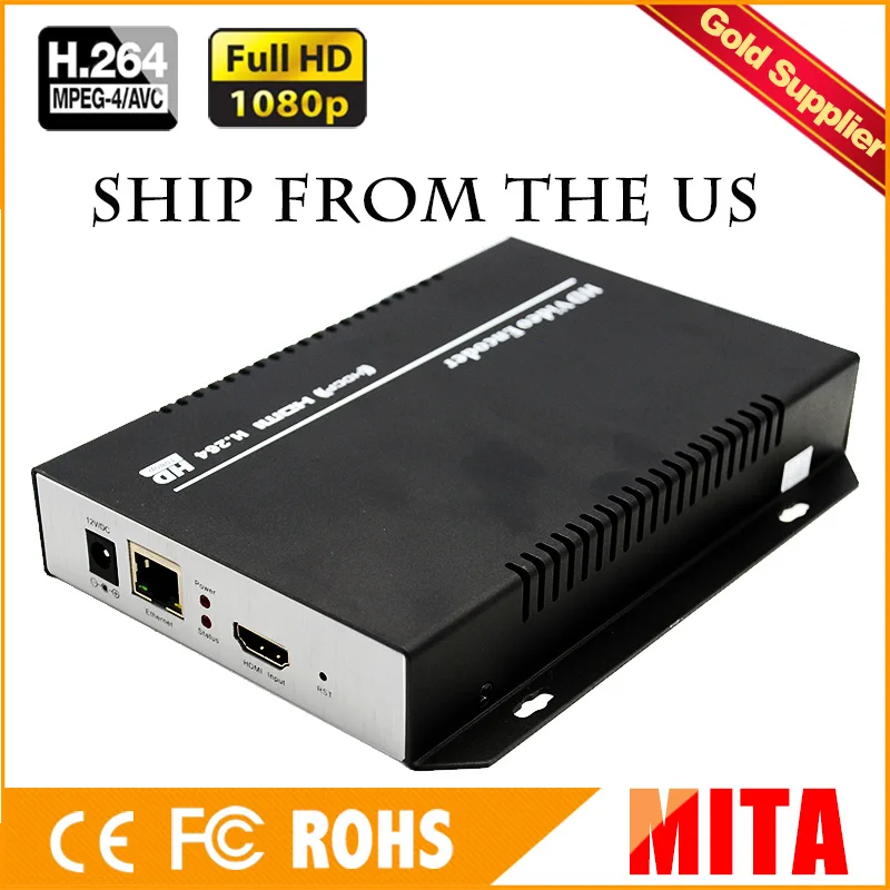 Отправка из США кодировщик HDMI для потоковой передачи аудио IPTV H.264 RTMP HTTP RTSP