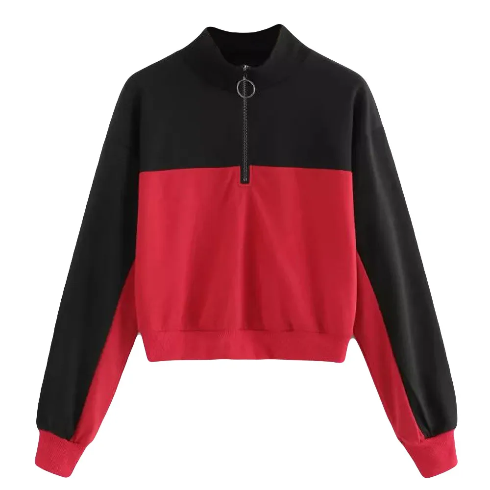 

Hoodies Sweatshirt Women Harajuku Streetwear Hoodie 2018 Autumn Color Block Kawaii Women Fashion Clothes Korean Moletom