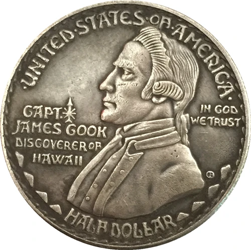 

1928 United States Half Dollar (Hawaiian Sesquicentennial) coins COPY 30.6MM