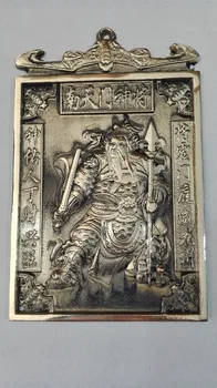 

Antique copper brass door mirror flat mirror South will feng shui ornaments Talisman