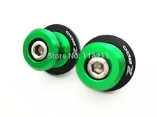 Para kawasaki z800 z 800 2013-2015 accesorios de la motocicleta basculante carretes deslizante 8mm tornillos del soporte logotipo z800 verde