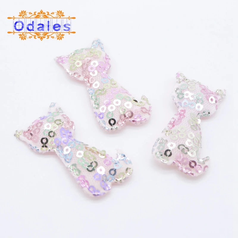 24 шт. Kawaii Cat Bling Appliques Скрапбукинг мягкие Патчи DIY головные уборы зажимы аксессуары головной убор стикеры поставки - Цвет: Multicolor