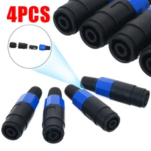 4 шт./лот 4 штыревой полюс динамик Женский Джек Кабельный разъем Аудио Громкий динамик преобразователь усилителя