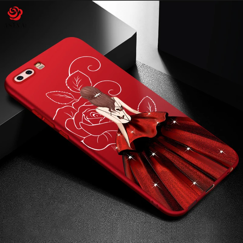 

ASINA Ultra Slim Silicone Case For Huawei P10 Plus Beautiful Dress Cover For Huawei P10 Plus P10 Lite Luxury Dress Case Fundas