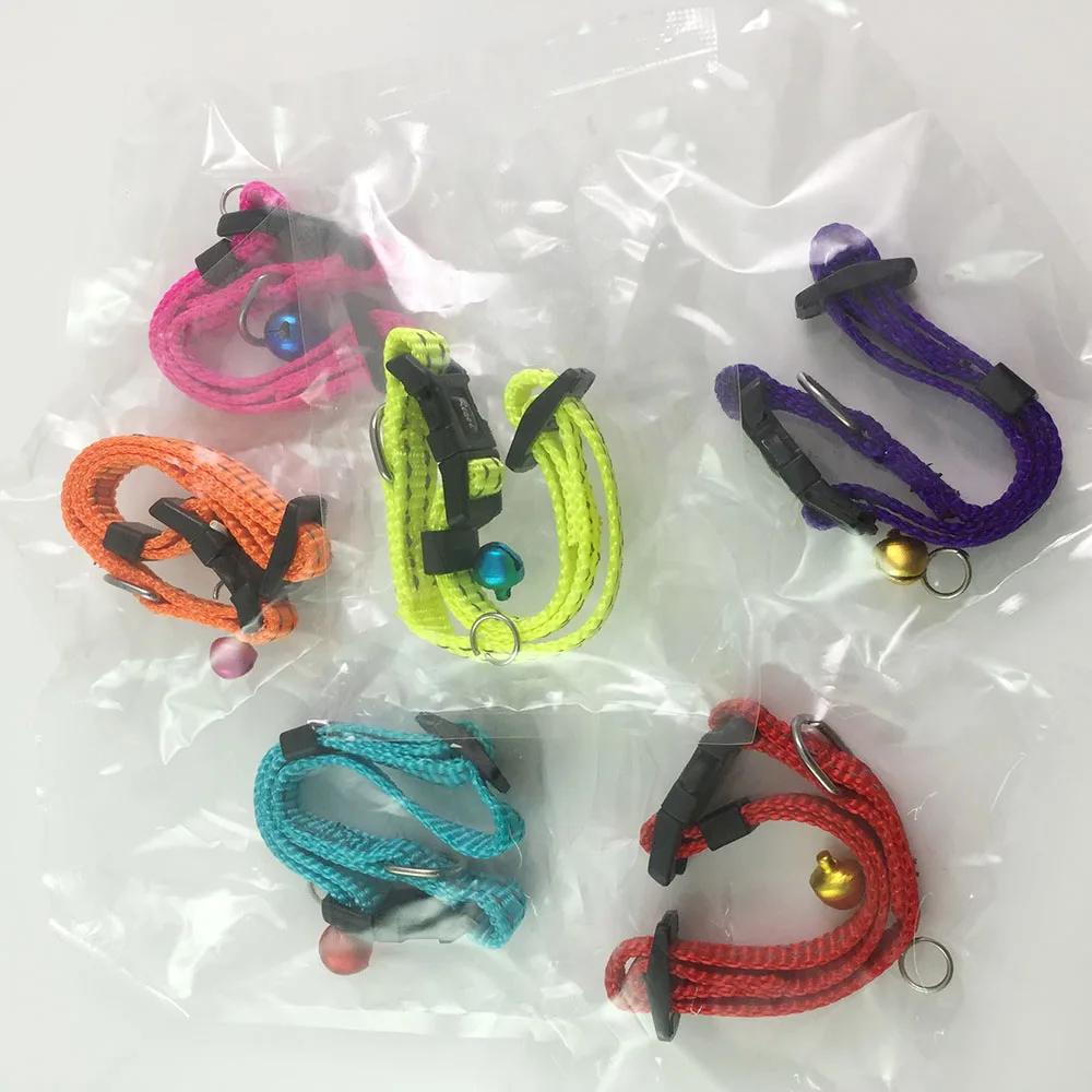 200pcs/lot Adjustable Nylon Dog Cat Rabbit Neck Strap Pet Collar Anti