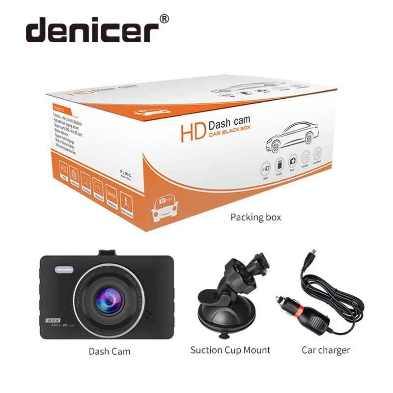 Denicer Dash camera 3 0 &quotэкран Full HD 1080P 30fps Авто Vechile регистратор DVR 170 градусов