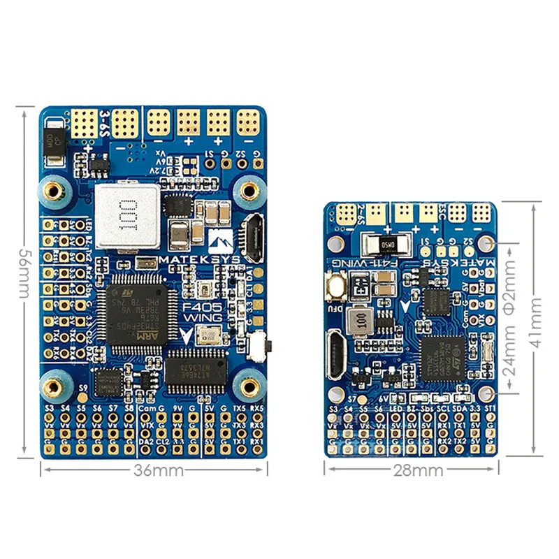 Matek Systems F411-WING(новинка) STM32F411 игровые джойстики со встроенным серверный компьютером с экранным меню для RC Самолет запасная часть для замены аксессуары