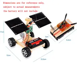 Обучающая сборка RC игрушки DIY Мини Солнечный Деревянный Автомобиль Беспроводное транспортное средство с дистанционным управлением