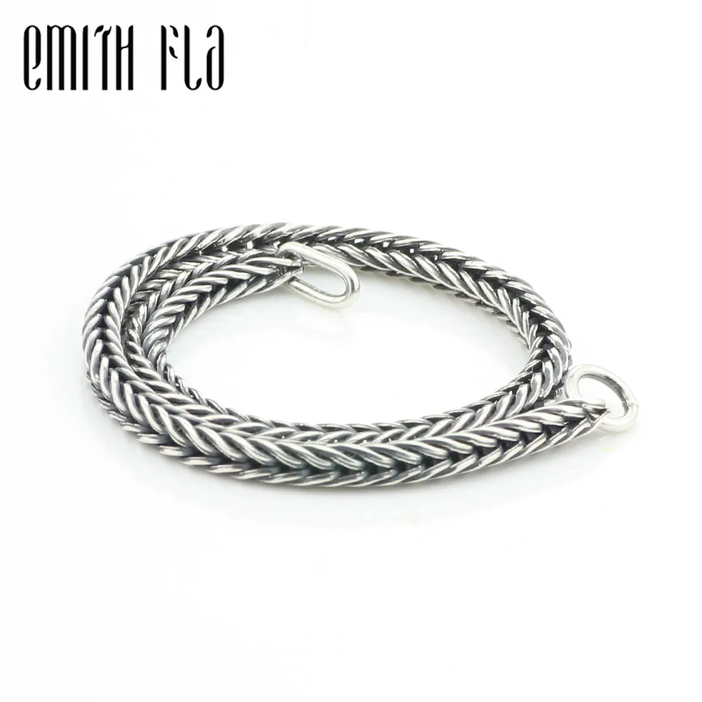 Emith Fla подлинный 925 пробы Серебряный Змеиный браслет-цепочка DIY ювелирные изделия для женщин и мужчин бусины Шарм Подходит для европейских браслетов