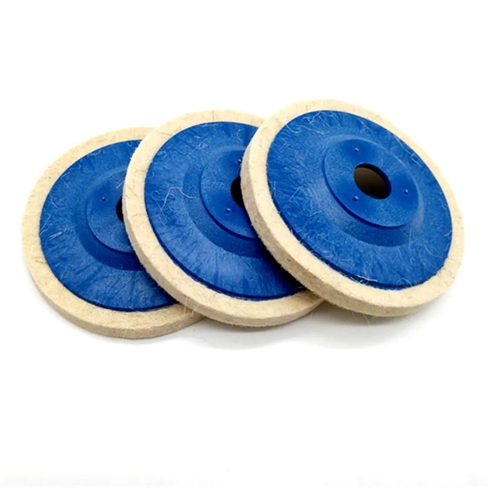 

3pcs 4 Inch Wool Polishing Pads Buffing Angle Grinder Wheel Felt Polishing Disc