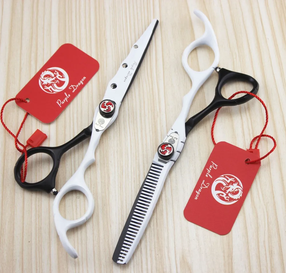 

6.0 in. Purple Dragon Professional Hair scissors set Cutting & Thinning scissors High-grade Personality Barber shears hair makas