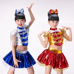 Новая детская танцевальная одежда с блестками для сцены танцевальная одежда с бахромой для латиноамериканских танцевальное платье для