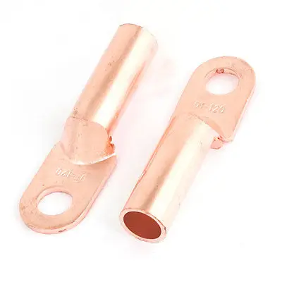 

2 Pcs 14.5mm Inside Dia Connecting Copper Tubular Eyelet Cable Terminal Ends