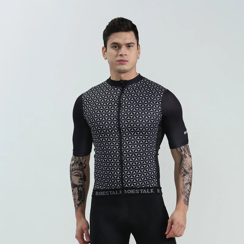 BOESTALK selling 2019 cycling jersey new men short sleeve high quality bike tights Summer shirt triathlon team maillot ciclismo