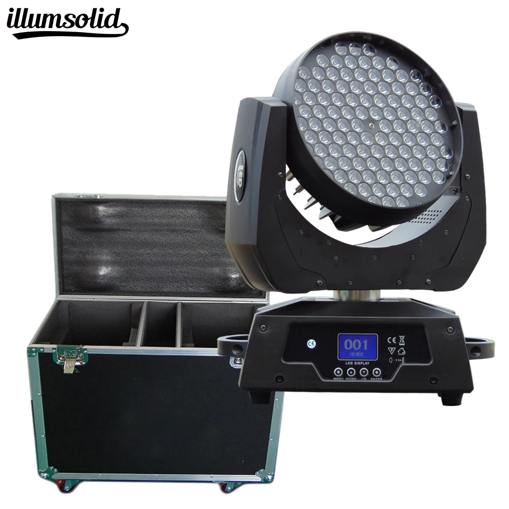 

2pcs With Flight Case 108x3W RGBW LED colour mixture DJ DMX Control For Wedding Celebration And Stage