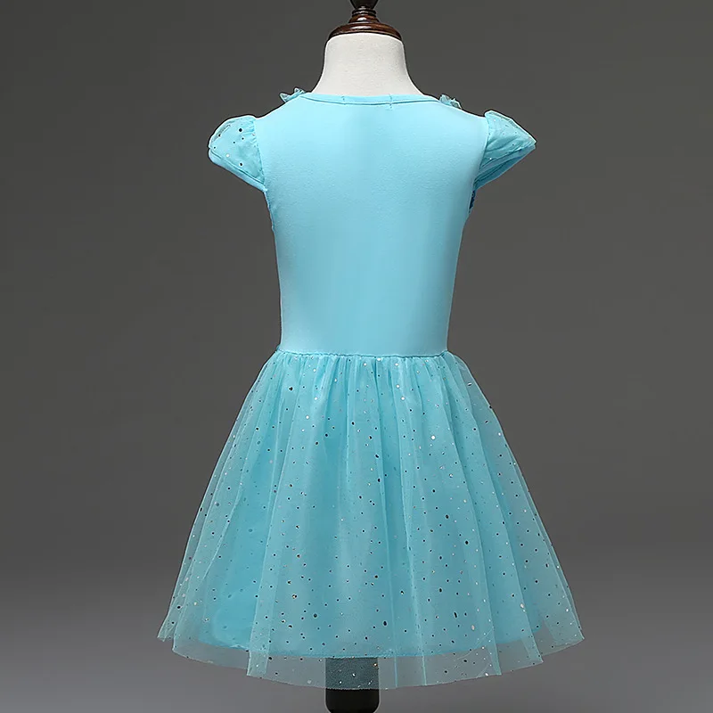 Новое высококачественное платье Эльза Анна для девочек платья для вечеринок детское платье Принцесса с балетной юбкой детские платья