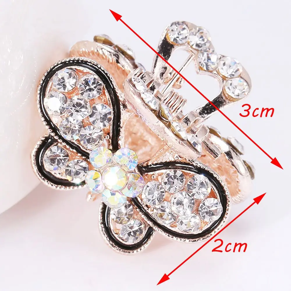 1 Pc Butterfly Crystal Hair Claws Clips Pins For Women Girls Vintage Headwear Rhinestone Hairpins Barrette Jewelry Accessories